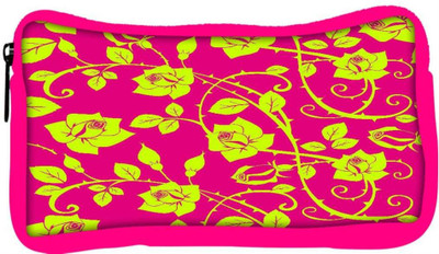 

Snoogg Eco Friendly Canvas Yellow Roses Leaves Designer Student Pen Pencil Case Coin Purse Pouch Cosmetic Makeup Bag (PINK) Pouch(Multicolor)