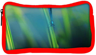 

Snoogg Eco Friendly Canvas Blue Dragonfly Designer Student Pen Pencil Case Coin Purse Pouch Cosmetic Makeup Bag (RED) Pouch(Multicolor)