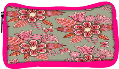 

Snoogg Eco Friendly Canvas Abstract Floral Background Student Pen Pencil Case Coin Purse Pouch Cosmetic Makeup Bag (PINK) Pouch(Multicolor)