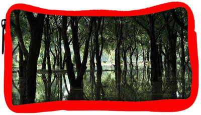 

Snoogg Eco Friendly Canvas Forest River Designer Student Pen Pencil Case Coin Purse Pouch Cosmetic Makeup Bag (RED) Pouch(Multicolor)