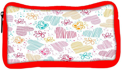 

Snoogg Eco Friendly Canvas Multicolor Hearts And Butterflies Designer Student Pen Pencil Case Coin Purse Pouch Cosmetic Makeup Bag (RED) Pouch(Multicolor)