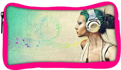 

Snoogg Eco Friendly Canvas Music Is Chic Student Pen Pencil Case Coin Purse Pouch Cosmetic Makeup Bag (PINK) Pouch(Multicolor)