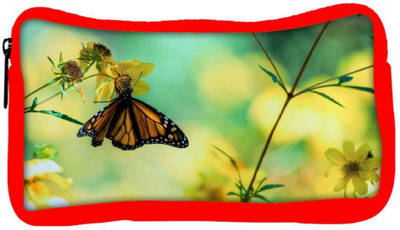

Snoogg Eco Friendly Canvas Chetah Butterfly Designer Student Pen Pencil Case Coin Purse Pouch Cosmetic Makeup Bag (RED) Pouch(Multicolor)