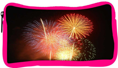 

Snoogg Eco Friendly Canvas Fireworks New Years Eve Designer Student Pen Pencil Case Coin Purse Pouch Cosmetic Makeup Bag (PINK) Pouch(Multicolor)
