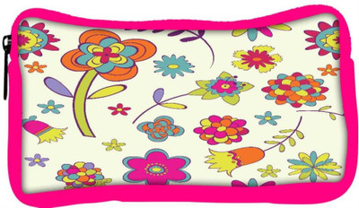 

Snoogg Eco Friendly Canvas Colorful Flower Designer Student Pen Pencil Case Coin Purse Pouch Cosmetic Makeup Bag (PINK) Pouch(Multicolor)