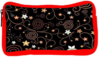 

Snoogg Eco Friendly Canvas Abstract Colorful Flowers Designer Student Pen Pencil Case Coin Purse Pouch Cosmetic Makeup Bag (RED) Pouch(Multicolor)