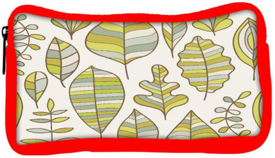

Snoogg Eco Friendly Canvas Multicolor Leaves Designer Student Pen Pencil Case Coin Purse Pouch Cosmetic Makeup Bag (RED) Pouch(Multicolor)