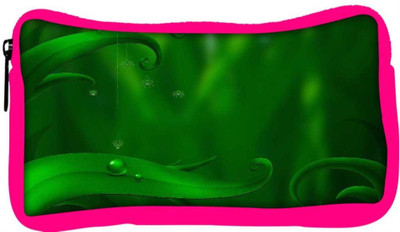 

Snoogg Eco Friendly Canvas Green Long Leaves Designer Student Pen Pencil Case Coin Purse Pouch Cosmetic Makeup Bag (PINK) Pouch(Multicolor)