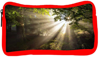 

Snoogg Eco Friendly Canvas Abstract Sunlight In Forest Designer Student Pen Pencil Case Coin Purse Pouch Cosmetic Makeup Bag (RED) Pouch(Multicolor)