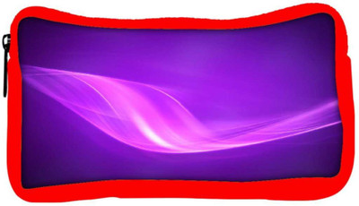 

Snoogg Eco Friendly Canvas Neon Purple Wave Designer Student Pen Pencil Case Coin Purse Pouch Cosmetic Makeup Bag (RED) Pouch(Multicolor)