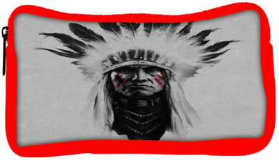 

Snoogg Eco Friendly Canvas Red Indian Minimal Student Pen Pencil Case Coin Purse Pouch Cosmetic Makeup Bag (RED) Pouch(Multicolor)