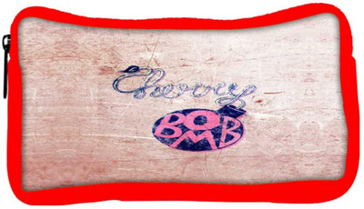 

Snoogg Eco Friendly Canvas Cherry Bomb Student Pen Pencil Case Coin Purse Pouch Cosmetic Makeup Bag (RED) Pouch(Multicolor)
