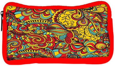 

Snoogg Eco Friendly Canvas Vector Seamless Texture With Abstract Flowers Endless Background Ethnic Sea Student Pen Pencil Case Coin Purse Pouch Cosmetic Makeup Bag (RED) Pouch(Multicolor)