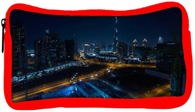 

Snoogg Eco Friendly Canvas Night View Of Burj Khalifa Designer Student Pen Pencil Case Coin Purse Pouch Cosmetic Makeup Bag (RED) Pouch(Multicolor)