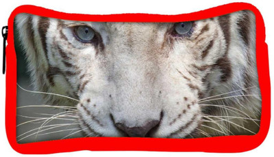 

Snoogg Eco Friendly Canvas White Tiger Designer Student Pen Pencil Case Coin Purse Pouch Cosmetic Makeup Bag (RED) Pouch(Multicolor)