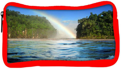 

Snoogg Eco Friendly Canvas Nature View Rainbow Designer Student Pen Pencil Case Coin Purse Pouch Cosmetic Makeup Bag (RED) Pouch(Multicolor)