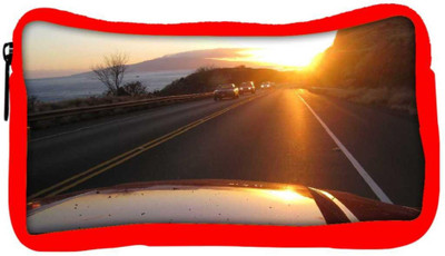 

Snoogg Eco Friendly Canvas Car Bounet Designer Student Pen Pencil Case Coin Purse Pouch Cosmetic Makeup Bag (RED) Pouch(Multicolor)