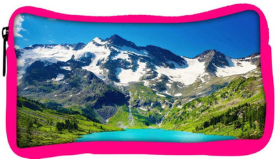

Snoogg Eco Friendly Canvas Snow On Mountain Designer Student Pen Pencil Case Coin Purse Pouch Cosmetic Makeup Bag (PINK) Pouch(Multicolor)