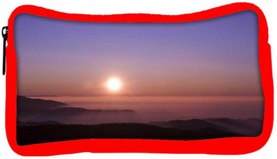 

Snoogg Eco Friendly Canvas Morning Sunrays Designer Student Pen Pencil Case Coin Purse Pouch Cosmetic Makeup Bag (RED) Pouch(Multicolor)