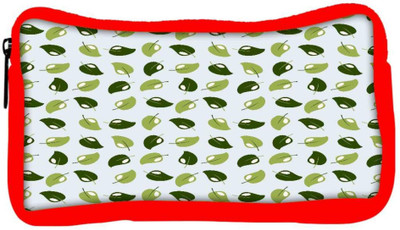

Snoogg Eco Friendly Canvas Green Multiple Leaves Designer Student Pen Pencil Case Coin Purse Pouch Cosmetic Makeup Bag (RED) Pouch(Multicolor)
