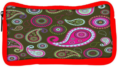 

Snoogg Eco Friendly Canvas Multicolor Pattern Designer Student Pen Pencil Case Coin Purse Pouch Cosmetic Makeup Bag (RED) Pouch(Multicolor)