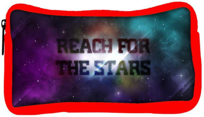 

Snoogg Eco Friendly Canvas Reach For The Stars Designer Student Pen Pencil Case Coin Purse Pouch Cosmetic Makeup Bag (RED) Pouch(Multicolor)