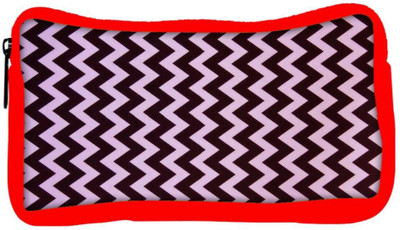 

Snoogg Eco Friendly Canvas Dark And Light Color Strips Designer Student Pen Pencil Case Coin Purse Pouch Cosmetic Makeup Bag (RED) Pouch(Multicolor)