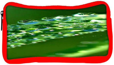 

Snoogg Eco Friendly Canvas Leaf Dew Waterdrop Designer Student Pen Pencil Case Coin Purse Pouch Cosmetic Makeup Bag (RED) Pouch(Multicolor)