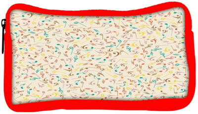 

Snoogg Eco Friendly Canvas Multiple Music Designer Student Pen Pencil Case Coin Purse Pouch Cosmetic Makeup Bag (RED) Pouch(Multicolor)