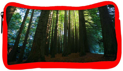 

Snoogg Eco Friendly Canvas Many Tress Designer Student Pen Pencil Case Coin Purse Pouch Cosmetic Makeup Bag (RED) Pouch(Multicolor)