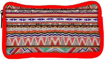 

Snoogg Eco Friendly Canvas Fabric Aztec Student Pen Pencil Case Coin Purse Pouch Cosmetic Makeup Bag (RED) Pouch(Multicolor)