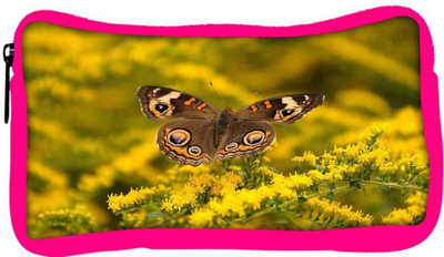 

Snoogg Eco Friendly Canvas Multicolor Flying Butterfly Designer Student Pen Pencil Case Coin Purse Pouch Cosmetic Makeup Bag (PINK) Pouch(Multicolor)