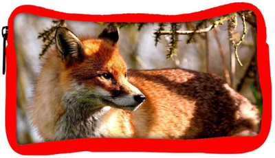 

Snoogg Eco Friendly Canvas Abstract Fox Designer Student Pen Pencil Case Coin Purse Pouch Cosmetic Makeup Bag (RED) Pouch(Multicolor)