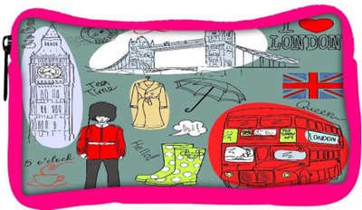 

Snoogg Eco Friendly Canvas London Doodles Student Pen Pencil Case Coin Purse Pouch Cosmetic Makeup Bag (PINK) Pouch(Multicolor)