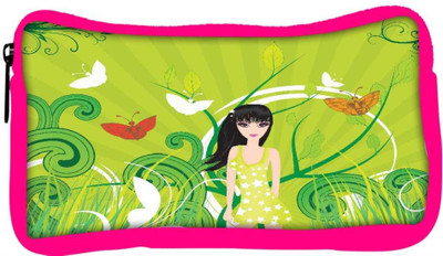 

Snoogg Eco Friendly Canvas Abstract Illustration Student Pen Pencil Case Coin Purse Pouch Cosmetic Makeup Bag (PINK) Pouch(Multicolor)