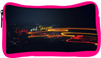 

Snoogg Eco Friendly Canvas Lights And Shapes Designer Student Pen Pencil Case Coin Purse Pouch Cosmetic Makeup Bag (PINK) Pouch(Multicolor)