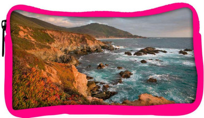 

Snoogg Eco Friendly Canvas Big Rocks In The Sea Designer Student Pen Pencil Case Coin Purse Pouch Cosmetic Makeup Bag (PINK) Pouch(Multicolor)