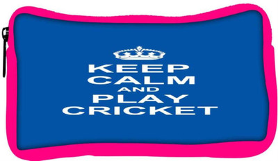 

Snoogg Eco Friendly Canvas Keep Calm And Play Cricket Student Pen Pencil Case Coin Purse Pouch Cosmetic Makeup Bag (PINK) Pouch(Multicolor)