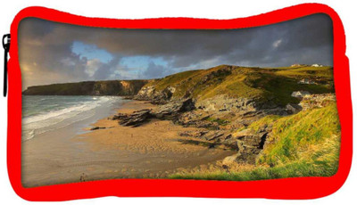 

Snoogg Eco Friendly Canvas Beach Side View Designer Student Pen Pencil Case Coin Purse Pouch Cosmetic Makeup Bag (RED) Pouch(Multicolor)