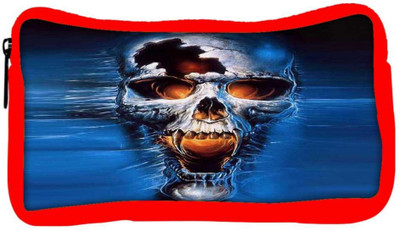 

Snoogg Eco Friendly Canvas Skull Fury Student Pen Pencil Case Coin Purse Pouch Cosmetic Makeup Bag (RED) Pouch(Multicolor)