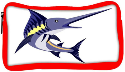 

Snoogg Eco Friendly Canvas Blue Marlin Fish Jumping Retro Student Pen Pencil Case Coin Purse Pouch Cosmetic Makeup Bag (RED) Pouch(Multicolor)