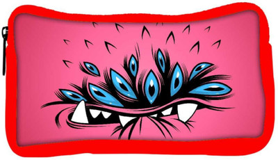 

Snoogg Eco Friendly Canvas Van Beater Face Designer Student Pen Pencil Case Coin Purse Pouch Cosmetic Makeup Bag (RED) Pouch(Multicolor)