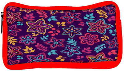 

Snoogg Eco Friendly Canvas Neon Flowers Purple Pattern Designer Student Pen Pencil Case Coin Purse Pouch Cosmetic Makeup Bag (RED) Pouch(Multicolor)