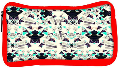 

Snoogg Eco Friendly Canvas Diamond Abstract Pattern Student Pen Pencil Case Coin Purse Pouch Cosmetic Makeup Bag (RED) Pouch(Multicolor)
