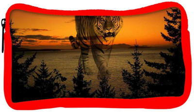 

Snoogg Eco Friendly Canvas Forest Tiger Designer Student Pen Pencil Case Coin Purse Pouch Cosmetic Makeup Bag (RED) Pouch(Multicolor)
