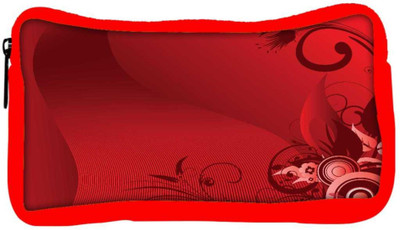 

Snoogg Eco Friendly Canvas Floral Background Student Pen Pencil Case Coin Purse Pouch Cosmetic Makeup Bag (RED) Pouch(Multicolor)