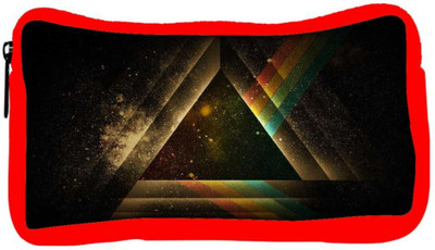 

Snoogg Eco Friendly Canvas Abstract Triangle Designer Student Pen Pencil Case Coin Purse Pouch Cosmetic Makeup Bag (RED) Pouch(Multicolor)