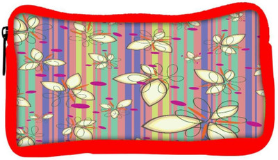 

Snoogg Eco Friendly Canvas Cream Petals Designer Student Pen Pencil Case Coin Purse Pouch Cosmetic Makeup Bag (RED) Pouch(Multicolor)