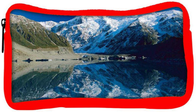 

Snoogg Eco Friendly Canvas White Mountain Designer Student Pen Pencil Case Coin Purse Pouch Cosmetic Makeup Bag (RED) Pouch(Multicolor)