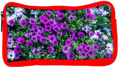 

Snoogg Eco Friendly Canvas Variety Of Flower Designer Student Pen Pencil Case Coin Purse Pouch Cosmetic Makeup Bag (RED) Pouch(Multicolor)